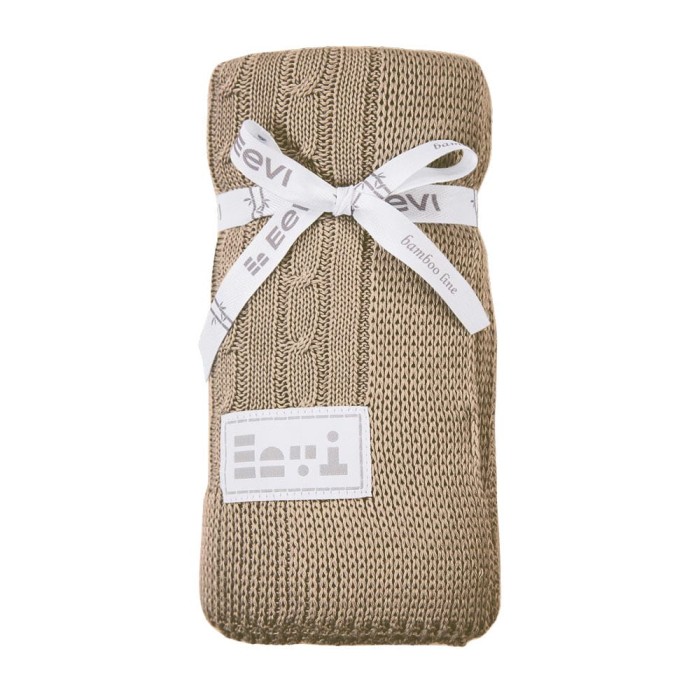 Bamboo blanket braid EEVI beige