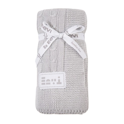 Bamboo blanket EEVI braid gray