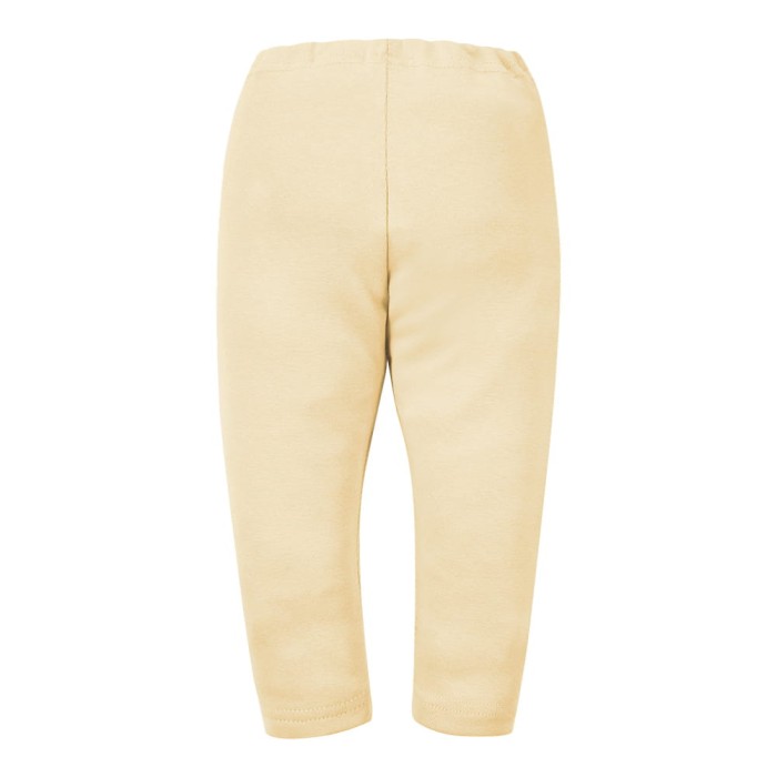 legginsy dziecięce żółte z bawełny