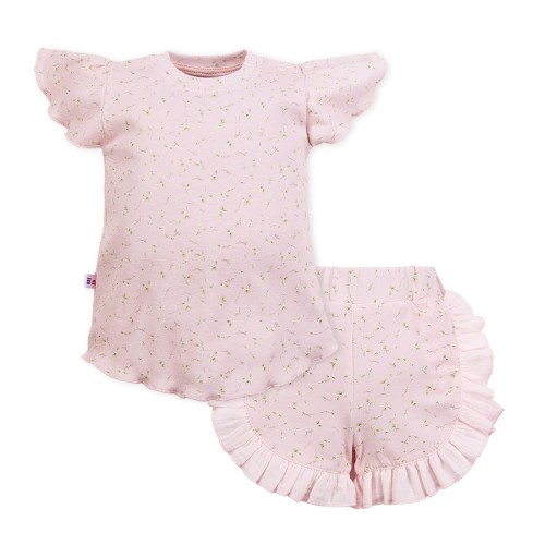 Girls' set – top with butterfly sleeve and shorts