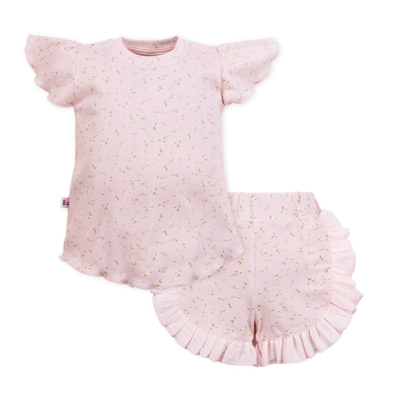 Girls' set – top with butterfly sleeve and shorts