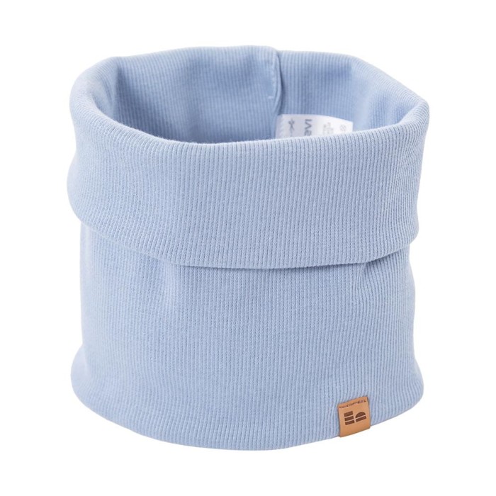 Light blue ribbed kids neck warmer