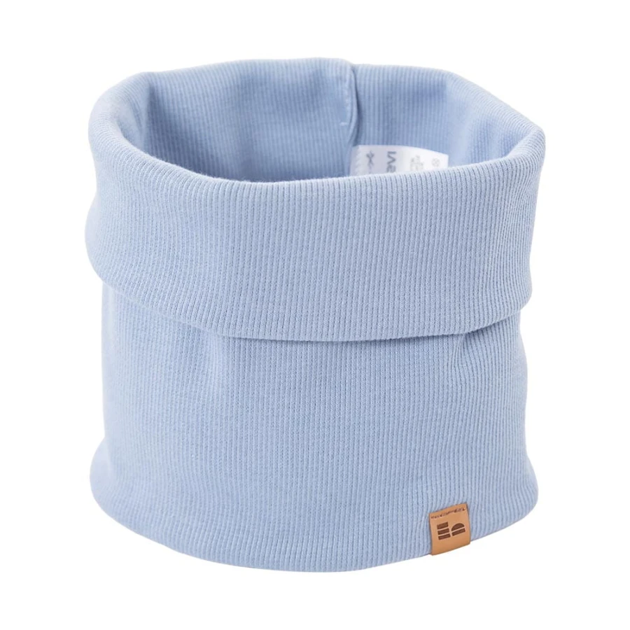 Light blue ribbed kids neck warmer