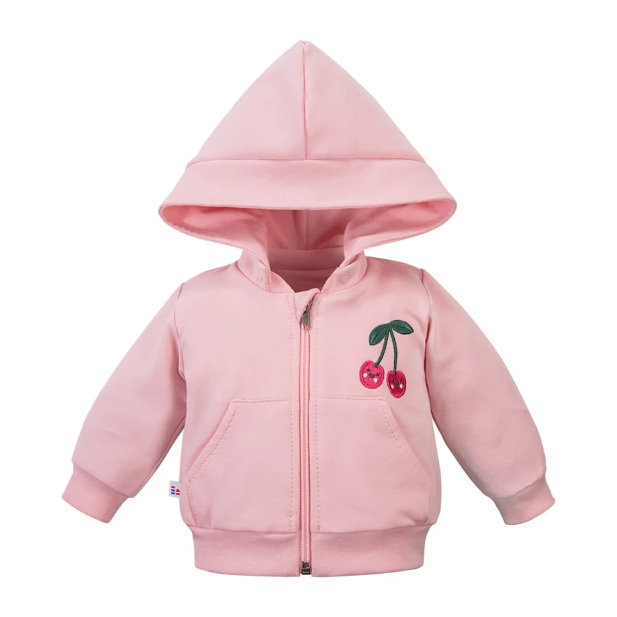 Bluza z kapturem dla dziewczynki różowa
