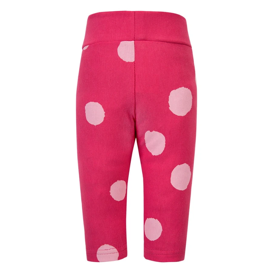 Legginsy różowe w kropki