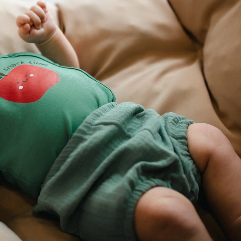 Bloomersy niemowlęce muślinowe zielone
