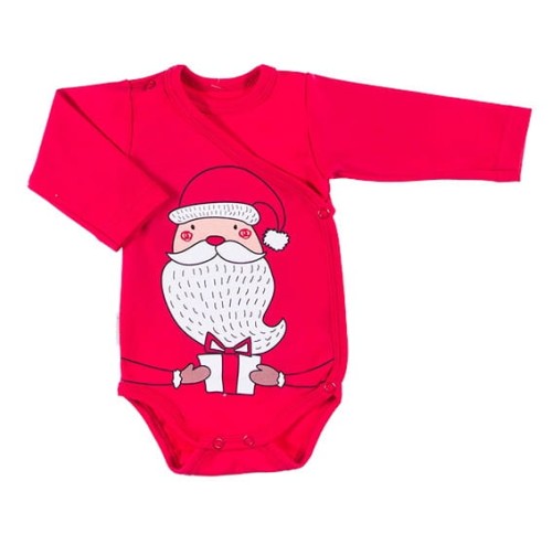 Bodysuit cardigan long sleeve Santa red
