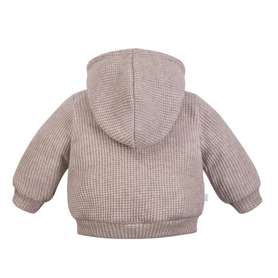Sweter dziecięcy z kapturem beżowy