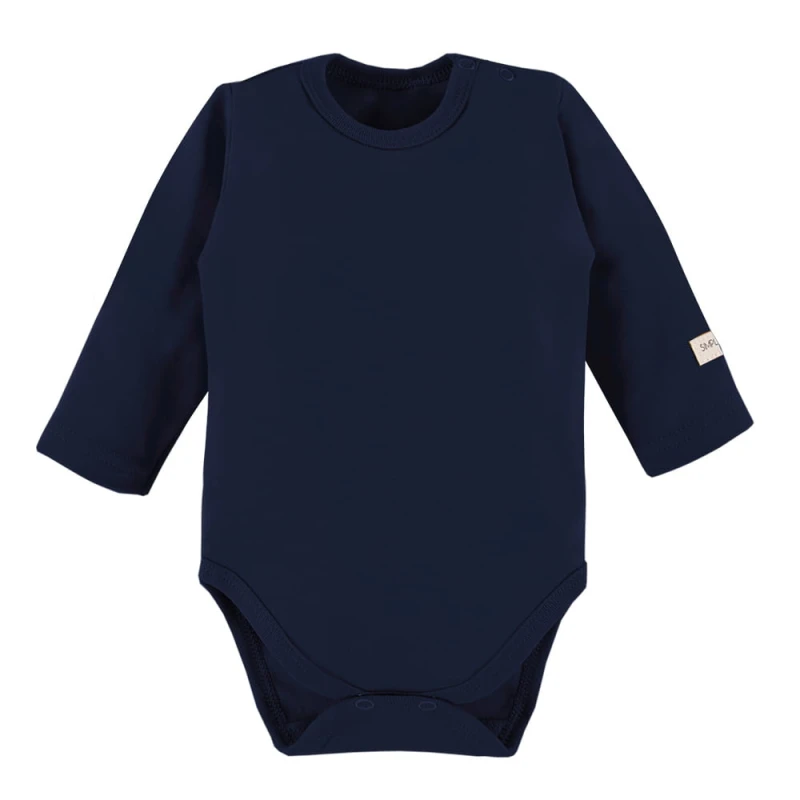 Baby bodysuit plain navy