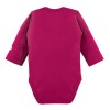 Baby bodysuit plain burgundy, full-length snap