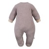 Baby sleepsuits brown mélange with bear embroidery