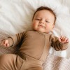 Caramel merino wrap bodysuit growing with your child