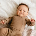 Body kopertowe merino rosnące z dzieckiem karmelowe