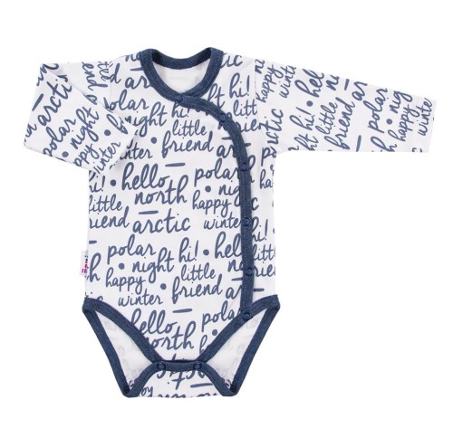 Bodysuit cardigan long sleeve SNOW white/navy