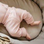 Legginsy merino rosnące z dzieckiem różowe