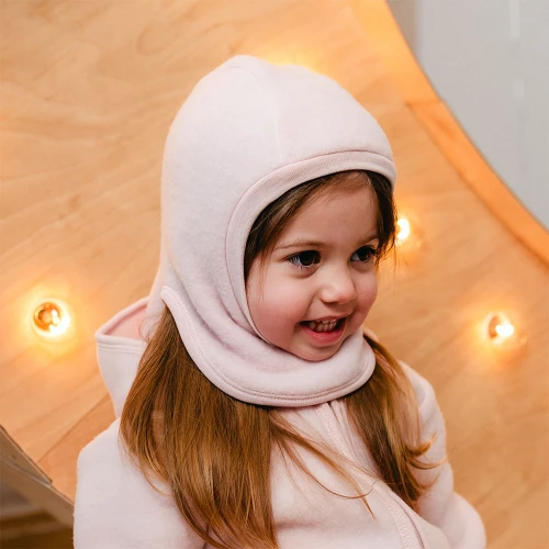 Kominiarka dziecięca merino różowa