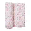 Pielucha otulacz muślinowa biała w jednorożce 120x120