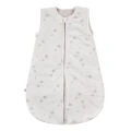 Ecru baby sleeping bag with teddy bear print
