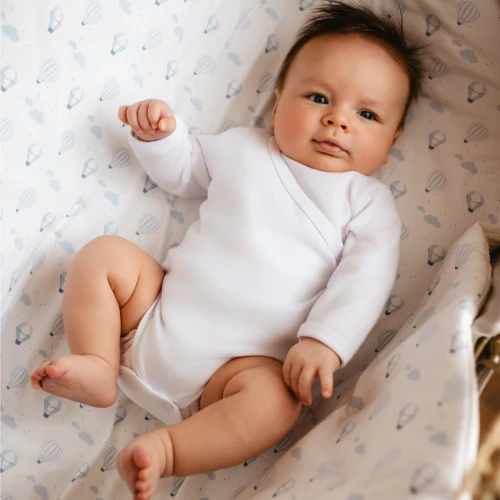 Wrap baby bodysuit long sleeve WHITE