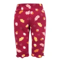 Girls set body-tunic and leggings burgundy with leaves and acorns