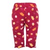 Legginsy dziewczęce bordowe w listki