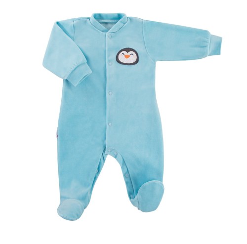 Velvet playsuit SNOW turquoise