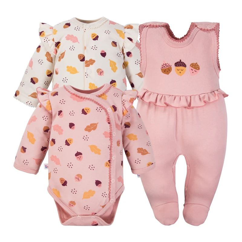 Komplet ubranek niemowlęcych różowy