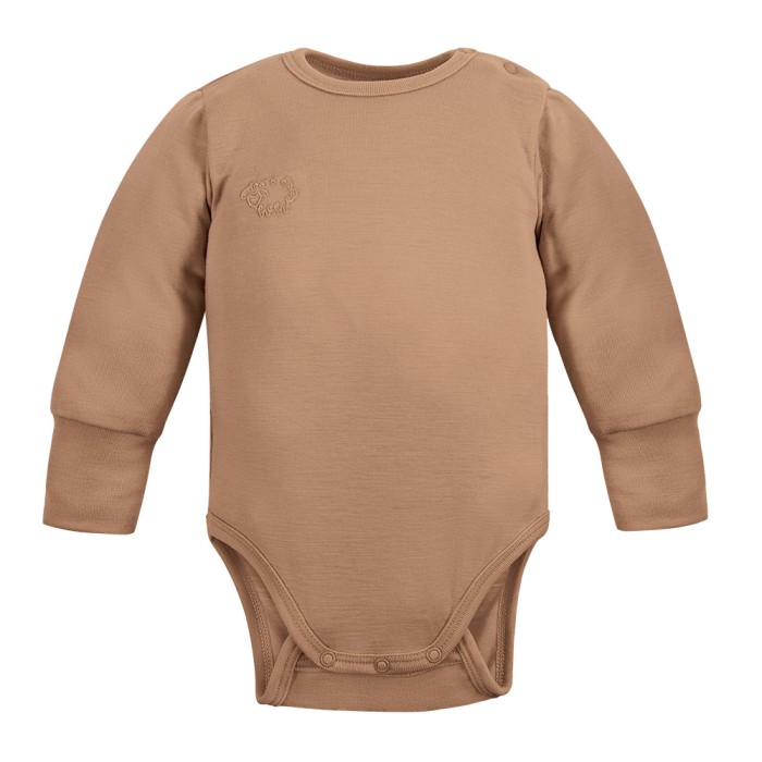 Body merino rosnące z dzieckiem karmelowe
