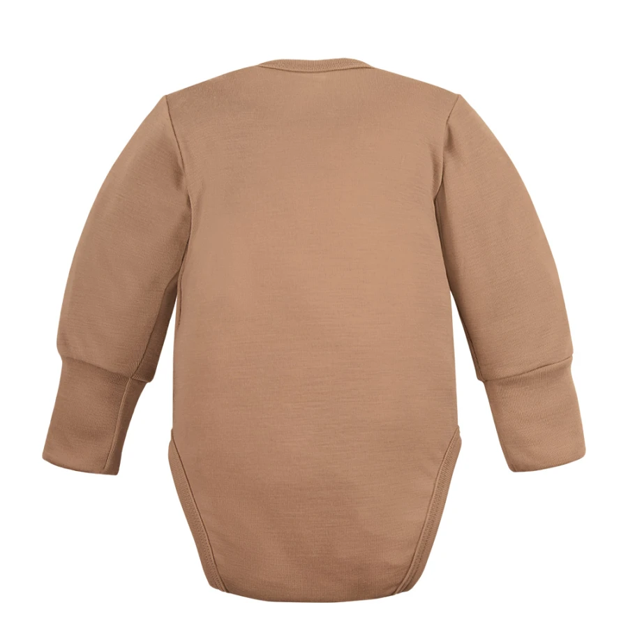 Body z wełny merino karmelowe