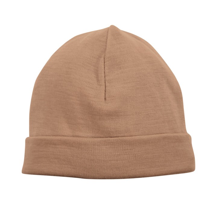 Czapka merino karmelowa