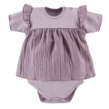 Botanic baby set dress bodysuit and bloomers purple