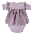 Botanic baby set dress bodysuit and bloomers purple
