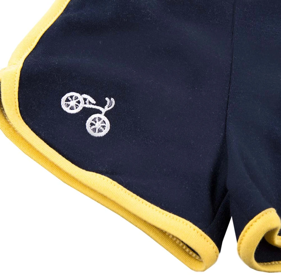 Baby boy set yellow sleeveless bodysuit and shorts