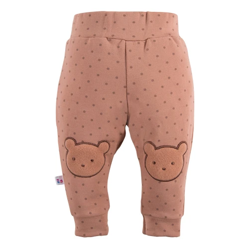 Spodnie dresowe w kropeczki beżowe