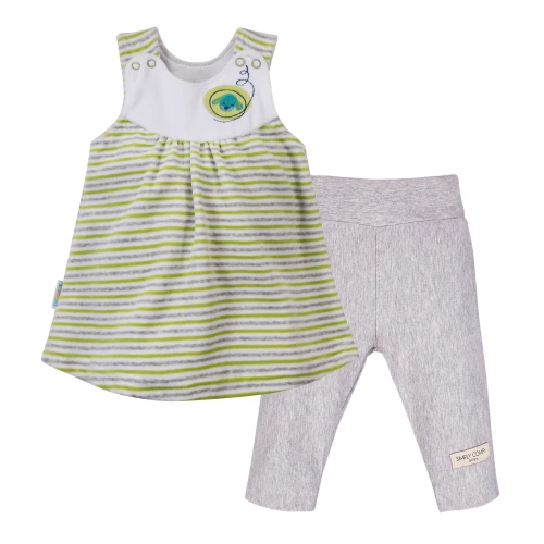 Green tunic and grey leggings set