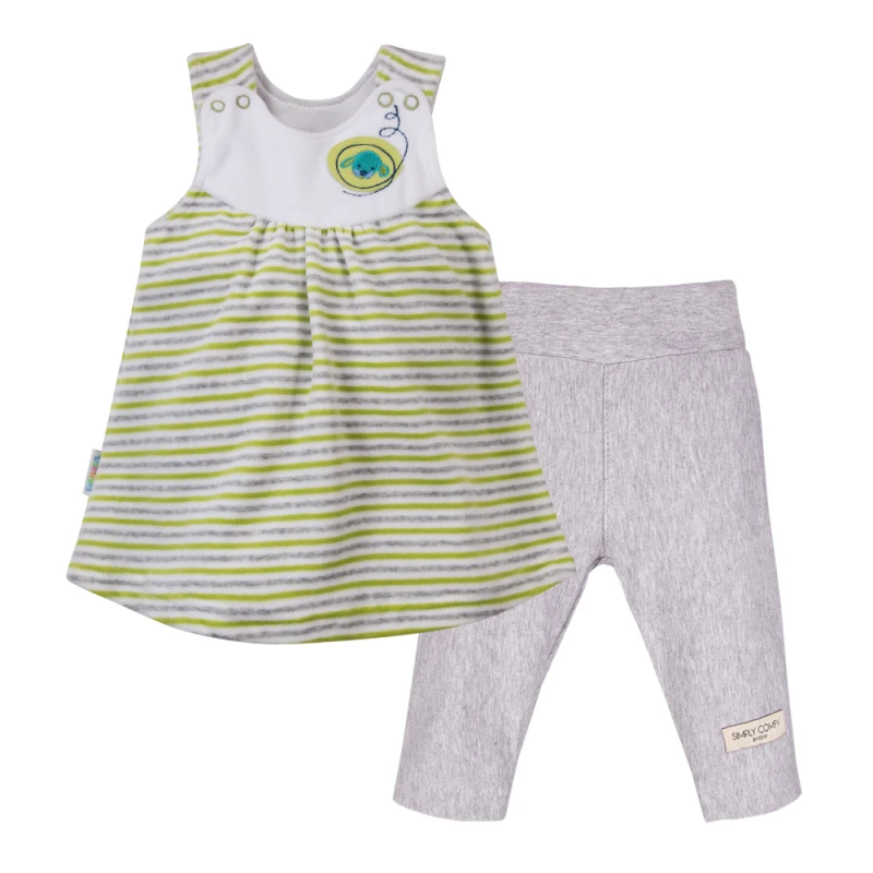 Green tunic and grey leggings set