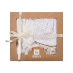Baby set: bodysuit, sleepsuit and footed pants in ecru