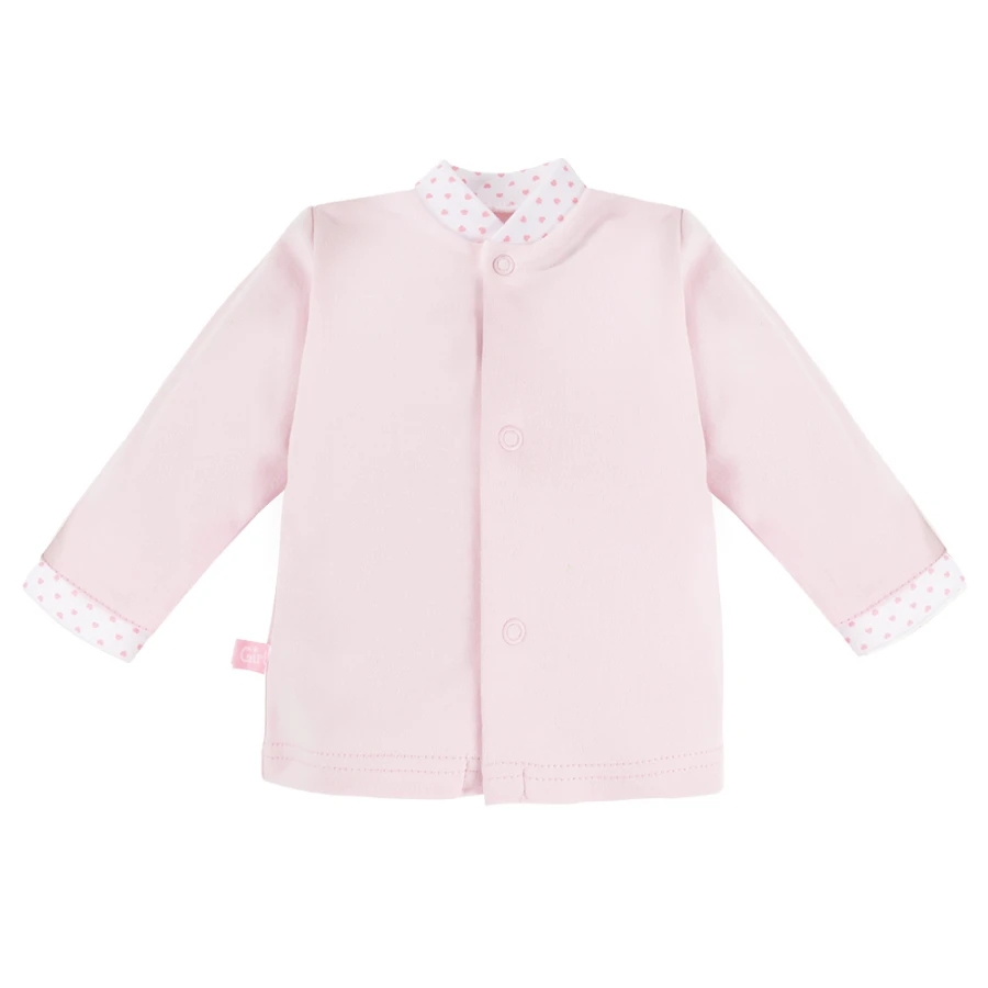 Baby set bodysuit, sleepsuit and jacket in pink