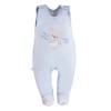 Baby set bodysuit, sleepsuit and jacket in blue