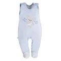 Baby set bodysuit, sleepsuit and jacket in blue