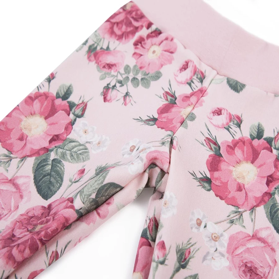 Zestaw dla dziewczynki tunika i legginsy w róże