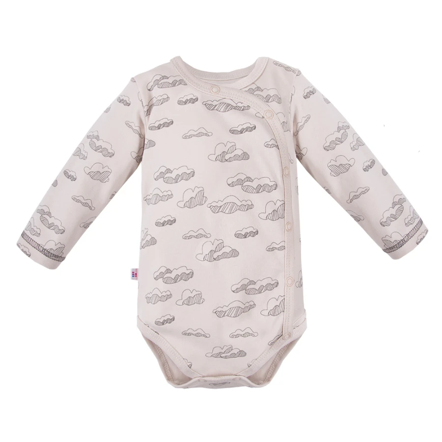 2-pack snap bodysuits blue and cloud print