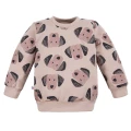 Beige sweatshirt and puppy print pants set