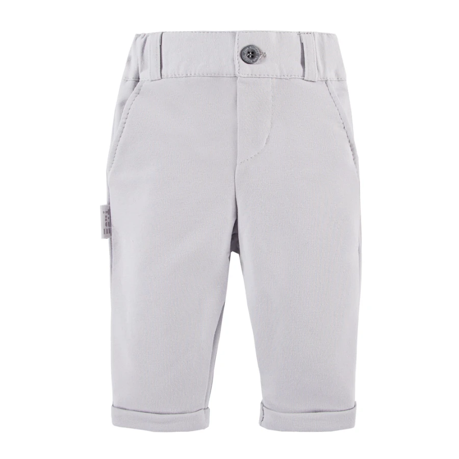 White shirt bodysuit and elegant grey pants set