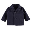 White shirt bodysuit, navy elegant trousers and navy blazer set