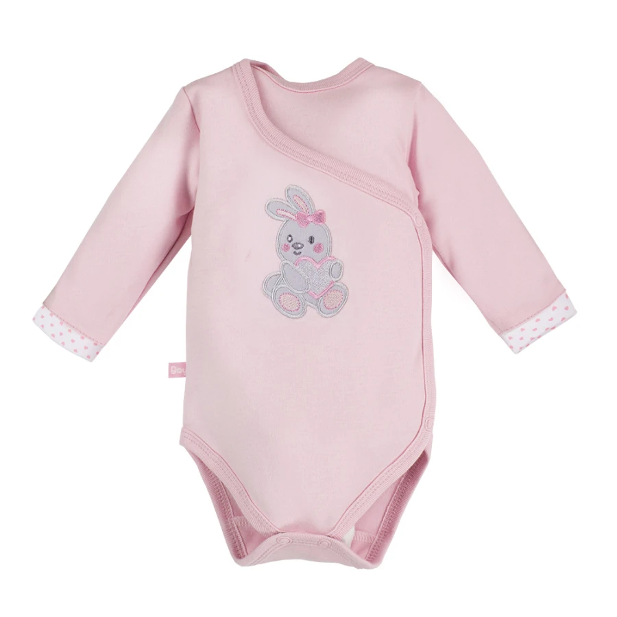Pink baby set with bodysuit, sleepsuit, footed pants and hats