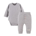 Zestaw body i legginsy szare prążkowane