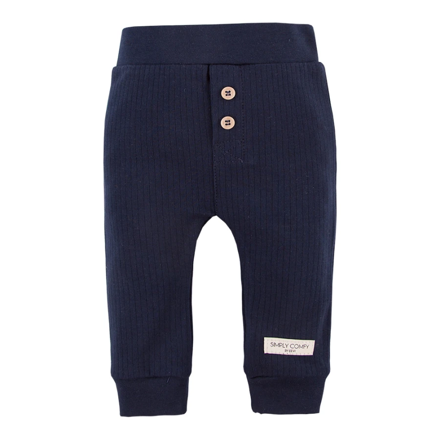 Baby ribbed bodysuit and leggings set in navy