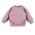Heather ribbed leggings and ruffle sweatshirt set