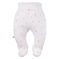 Baby set: bodysuit, footed pants, hat and floral cream sleepsuit